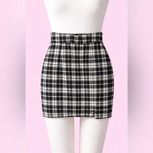 Garage Monochrome Checkered Pencil Skirt